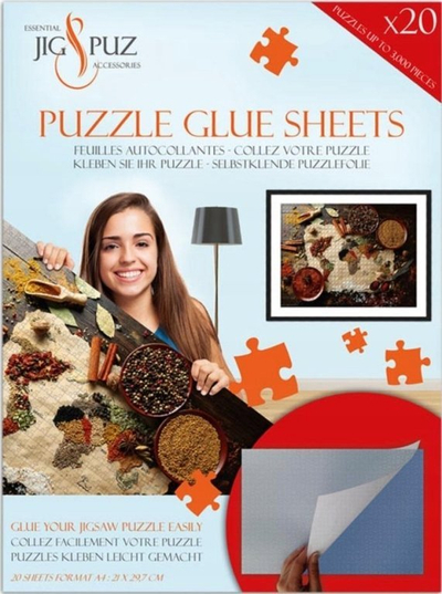 Fletë ngjitëse për puzzle Ravensburger Puzzle Glue Sheets, deri 3000 copa, transparente