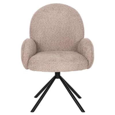 Kolltuk rrotullues Winon 65x67x92Hcm (HM9778.03), bezhë/ zezë