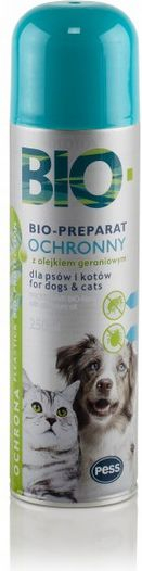 Заштитен спреј за кучиња и мачки Pess Bio, 250 мл