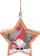 Dекоративна дрвена ламба Emos Christmas, мотив џуџе и подарок, форма ѕвезда