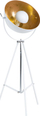 Llampo dyshemeje metalike tripod, 165 cm, e rregullueshme, e bardhë me ari