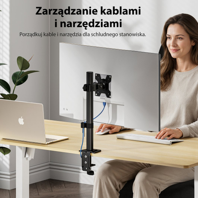Mbajtëse biure për monitor SENSE7 FLOAT Light, 17"-32", VESA 75x75 100x100, e zezë