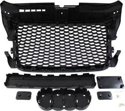 Grillë e përparme Audi A3 8P RS Style, 2009-2012, e zezë me shkëlqim