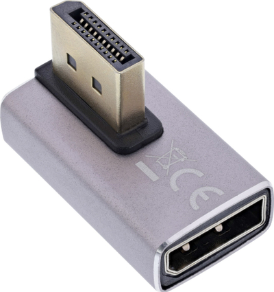 Adapter DisplayPort InLine 1.4, prizë në fishë, 8K UHD, i zi