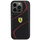 Mbrojtëse telefoni Ferrari Twist Metal Logo për iPhone 15 Pro 6.1", TPU, e zezë
