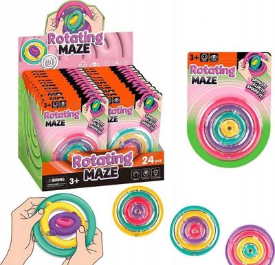 Lodër dore Rotating Maze, labirint rrotullues, për kalamaj 3+, shumëngjyrëshe