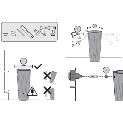 Fuçi uji për kopsht ALANA Rainwater Barrel, 160L, plastike, antracit