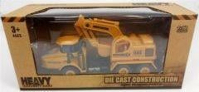 Lodër eskavator metal Daffi Construction Vehicle, shkallë 1:50, për kalamaj, shumëngjyrësh