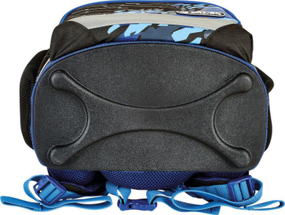 Çantë shkolle Herlitz Loop Camoucross, ergonomike, me elemente reflektuese, blu e zezë