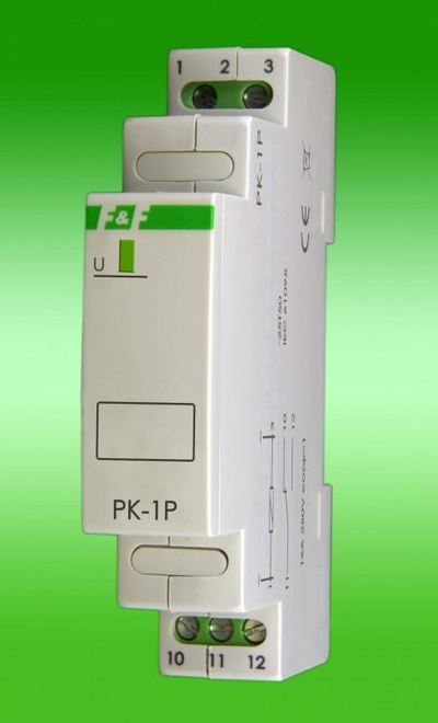 Rele elektromagnetike F&F, 12V, 16A, PK1P12, e bardhë