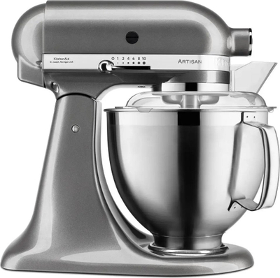 Robot kuzhine KitchenAid Artisan 5KSM185PSEMS, 4.8L, 300W, gri metalik