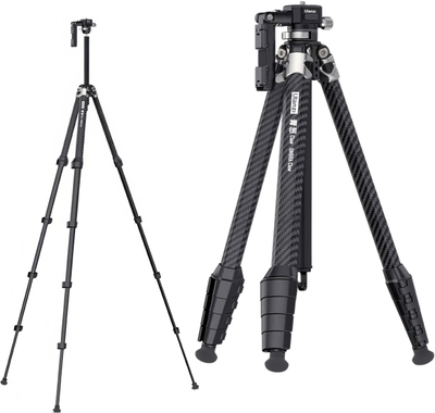 Tripod Ulanzi TT08 Metal, lartësi 64.5 153 cm, kapacitet 3 kg, i zi
