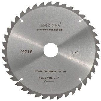 Sharrë rrethore Metabo 216x30 z40 WZ 5 neg HW / CT (628060000)