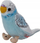 Lodër pelushi Beppe Mascot Blue Parrot, papagall blu, 13 cm