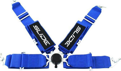 Rrip sigurie sportiv SLIDE Quick 4p, 3", për makina tuning, blu