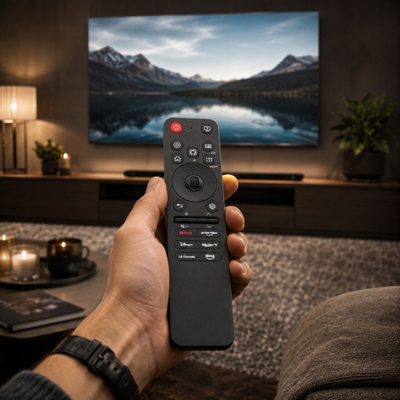 Pilot televizori Montis MT214, universal për Smart TV LG, infra të kuqe, i zi