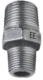 Nipël metalik reduktues, 3/4" M, 3/8" M, argjendtë