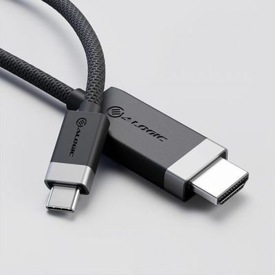 Kabllo video ALOGIC FUCHD2, USB Type C me HDMI, 2m, 4K 60Hz, gri
