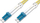 Kabllo patchcord Digitus me fibër optike, LC-LC, SM, 09/125, OS2, 1m, e verdhë