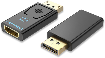 Adapter DisplayPort në HDMI Vention, 4K, i zi