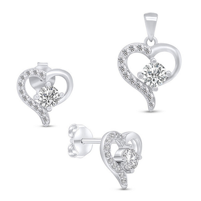 Brilio Silver Hearts Комплет за Накит SET219W