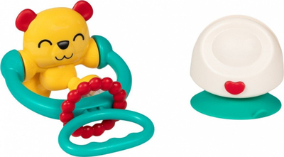 Lodër rrotulluese Hola Toys Teddy Bear, zile me vakum, për beba, shumëngjyrëshe