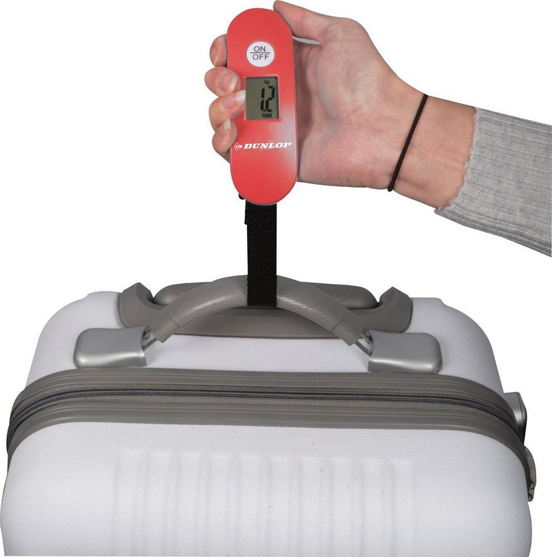 Peshore bagazhi digitale Dunlop Travel, MAX 40kg, ekran LCD, e kuqe