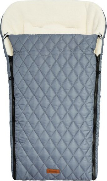 Вреќа за спиење за количка Sensillo Quilted Fleece, со вез, отпорна на вода, графит