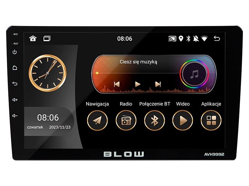 Radio veture Blow AVH-9992 2DIN, 9", Android CarPlay, e zezë