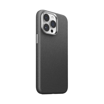 Kllëf telefoni Joyroom JR-BP007 për iPhone 15 Pro, magnetik, lëkurë, i zi