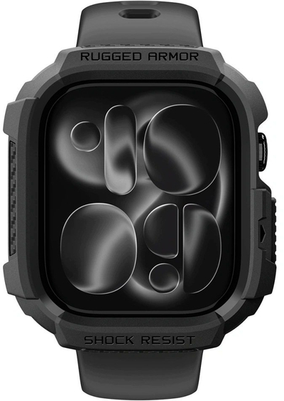 Mbrojtëse Spigen Rugged Armor për Apple Watch 12, 42 mm, e zezë mat