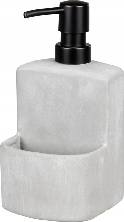 Dispenser për deterdjent enësh WENKO Festival Concrete, 380 ml, me vend për ruajtje, gri