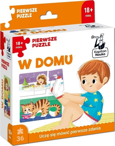 Puzzle edukativ Edgard Captain Science First Puzzle at Home, 14 copë, për kalamaj
