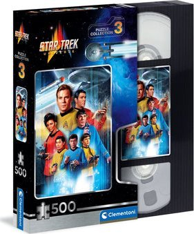 Puzzle Clementoni Star Trek VHS 3, 500 copa, 49 x 36 cm, shumëngjyrësh