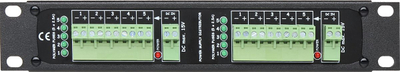 Shpërndarës energjie Delta LZ-10/POL/R10, 10 dalje 12V DC, për raft 10\", ngjyrë e zezë