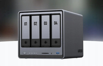 NAS UGREEN, Intel N100, 8GB RAM, 4 vende për disqe 3.5", gri