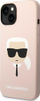 Mbështjellës telefoni Karl Lagerfeld KLHMP14MSLKHLP, për iPhone 14 Plus, silikon, me MagSafe, rozë e çelët