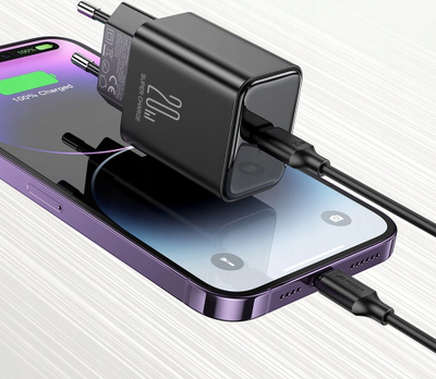 Karikues muri Joyroom PD 20W, USB‑C, kabllo USB‑C 1m, i zi