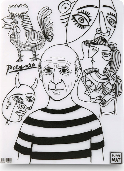 Tapet vizatimi Academy Kids Funny Mat Picasso, 30x40 cm, shumëngjyrësh