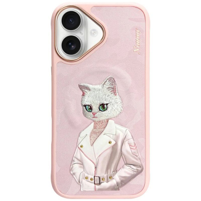 Këllëf telefoni Nimmy Magnetic Fashion Cute Pet për iPhone 16, MagSafe, rozë