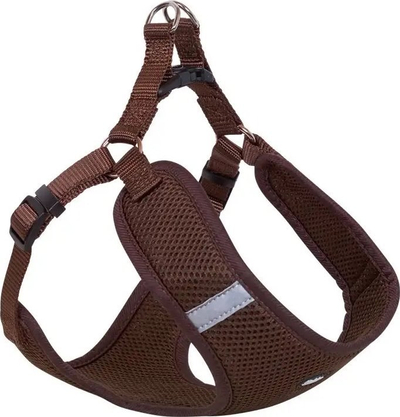 Shuplakë gjoksi për qen Nobby Mesh Reflect, XXS 28-33cm, kafe
