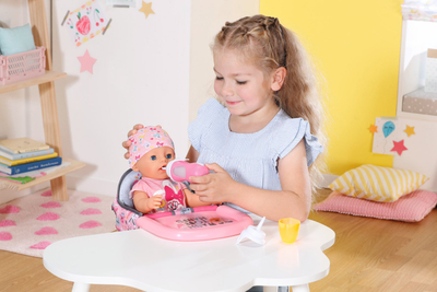 Set aksesorë BABY born Interactive Bottle and Spoon, për kukulla 43 cm, me efekt zanor