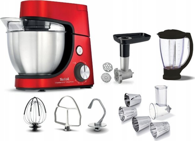 Robot kuzhine Tefal QB516G38, mikser planetar, me blender dhe grirës mishi, i kuq