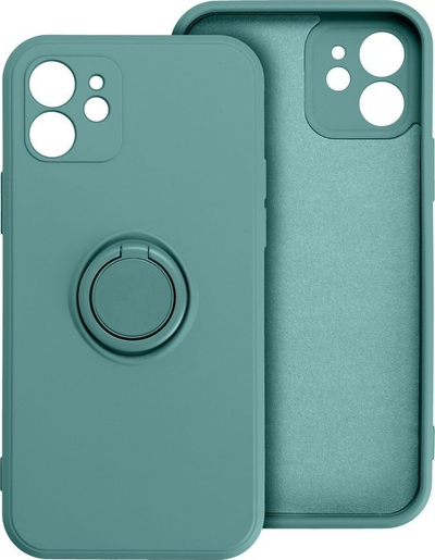 Mbulesë silikoni me ring për Xiaomi Redmi 10C, me unazë që rrotullohet, jeshile