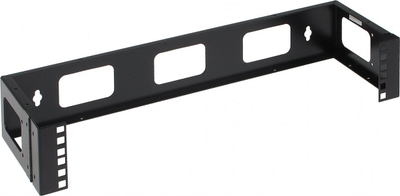 Mbajtës muri rack 19" Lanberg U19-2U/165, 2U, metal, i zi
