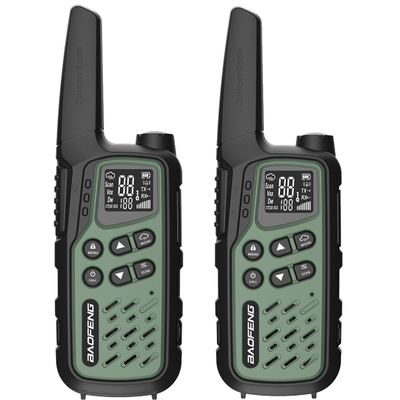 Walkie talkie Baofeng BF-25E PMR, set 2 copë, 16 kanale, i zi