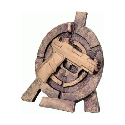 Figurinë dekoruese VS Cast RTY2065, sport qitje, 16cm, bronz i vjetër