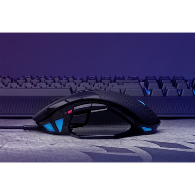Maus gaming Corsair NIGHTSWORD RGB, me kabllo, 18000 DPI, i zi