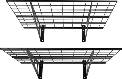 Raf muri Ergosolid PG24, çelik i ftohtë, mban deri 90 kg, i zi
