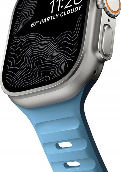 Byzylyk sportiv Nomad Sport Band M/L, për Apple Watch 42/44/45/49mm, silikon, blu elektrik